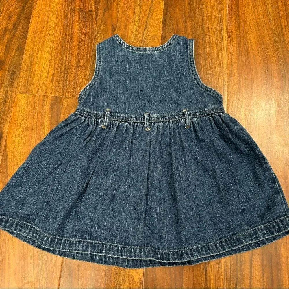 Osh Kosh B’Gosh Vintage Denim Mice Fall Embroidered Overall Dress